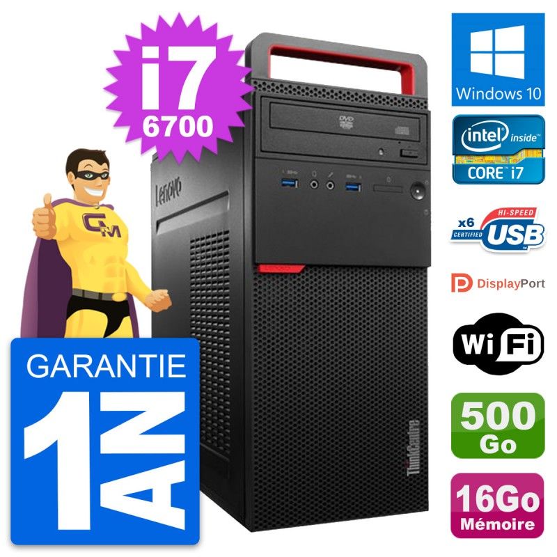 Lenovo ThinkCentre M700 i7-6700 16GB RAM 500GB HDD Windows 10 WiFi Desktop PC