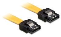 Delock SATA Cable - 10cm, Locked, Right Angle Connector