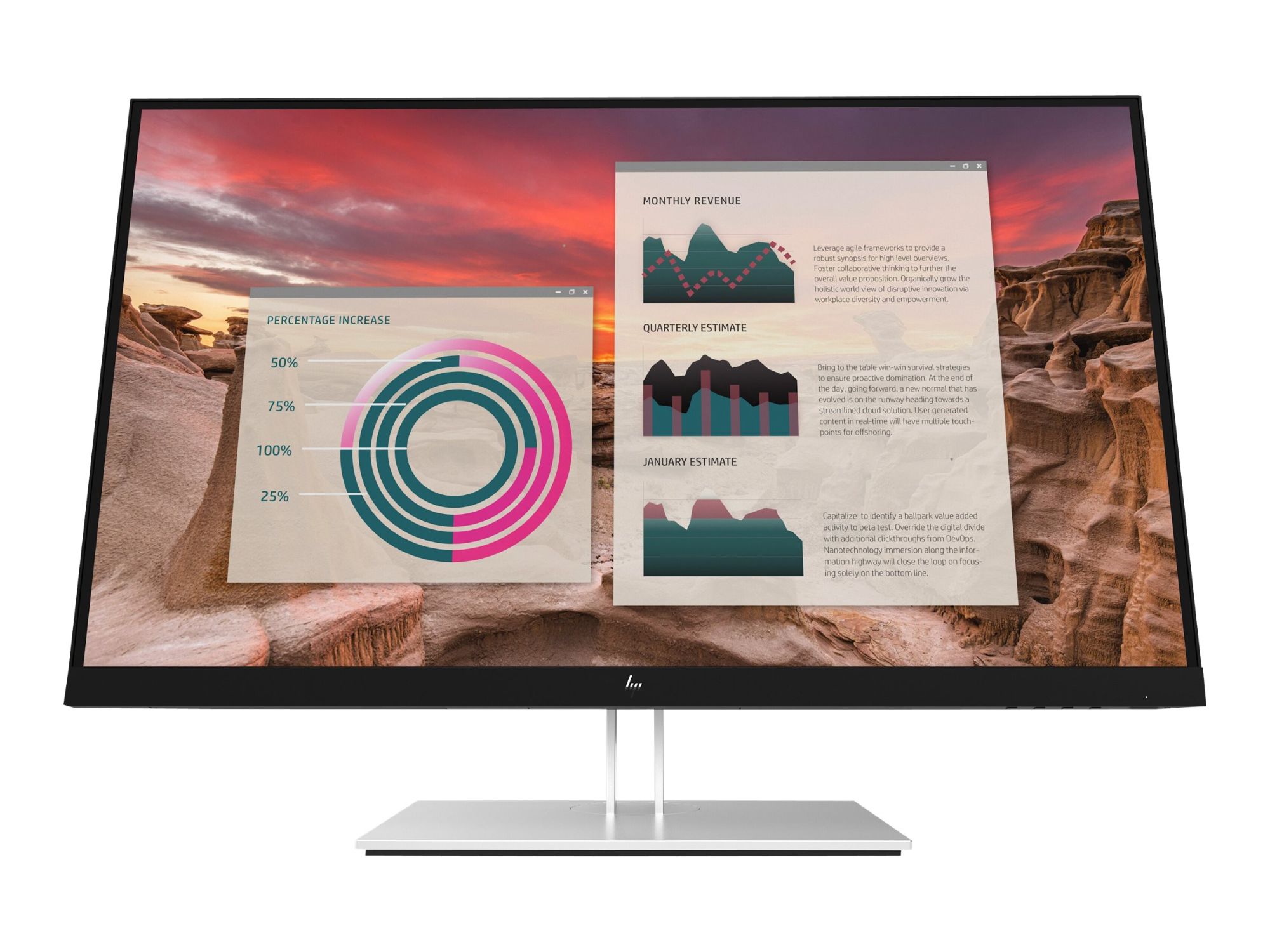 Monitor HP E27u G4 - Serie E - QHD 2560x1440 @ 60 Hz