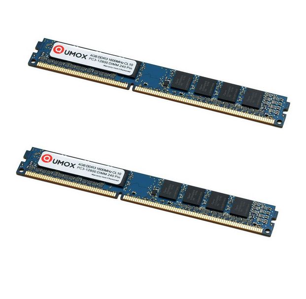 QUMOX 8GB (2x4GB) DDR3 1600MHz RAM (240-pin DIMM)