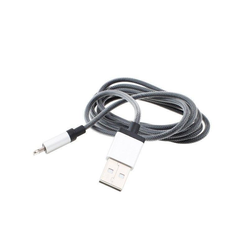 Dynabass Lightning USB Cable - USBLIGHT01 - MFI Certified Apple - Nylon Braided - 4ft - Metal Connectors