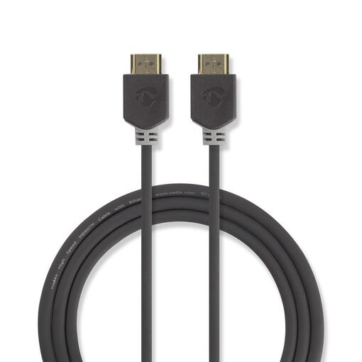 Nedis HDMI Cable - Ultra-High Speed HDMI Connector - 1.0m Charcoal Grey