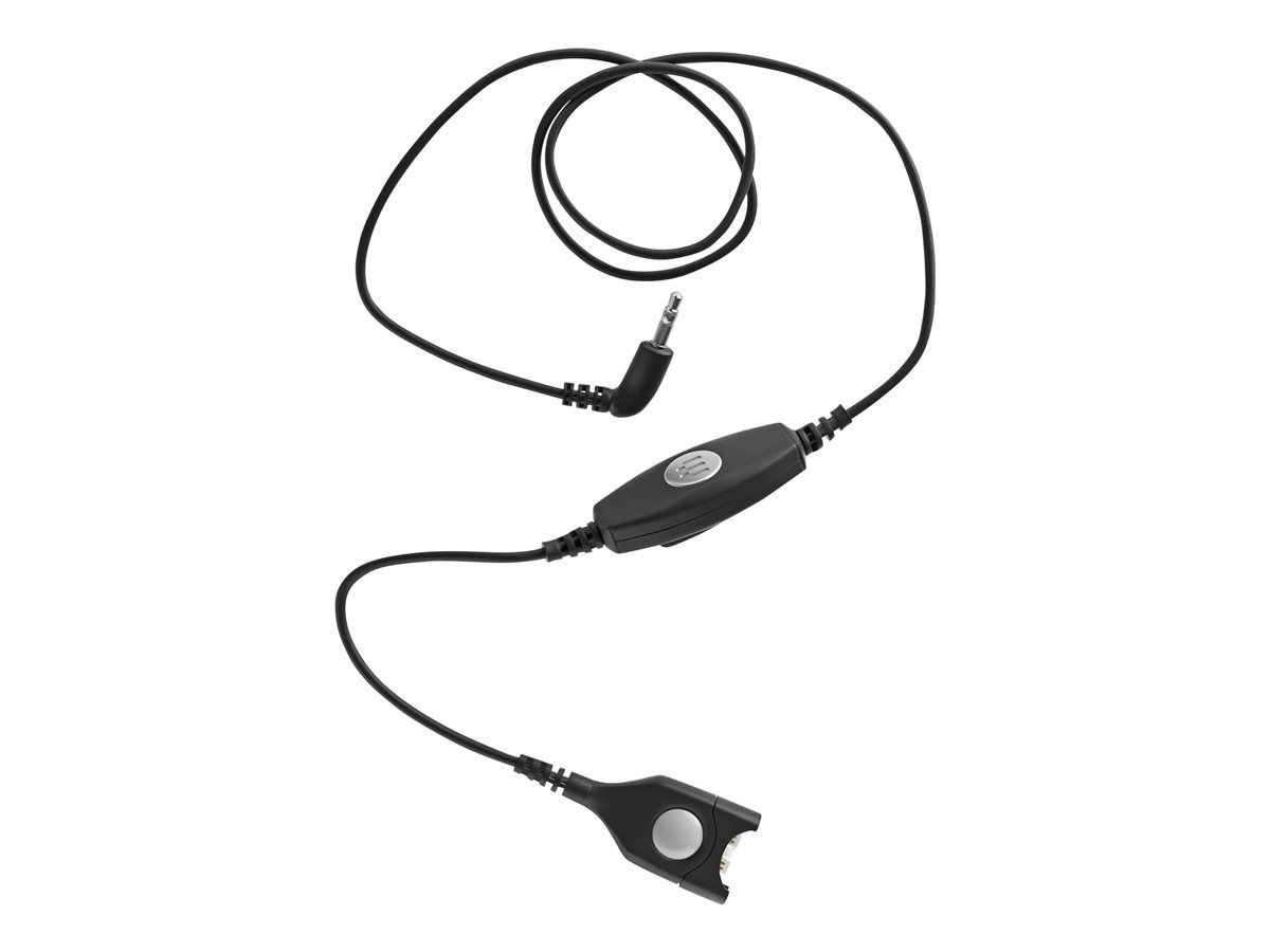 Epos Cable for Headset Microphone - EasyDisconnect 3.5mm Stereo Male to Standard Jack - 1m - Black