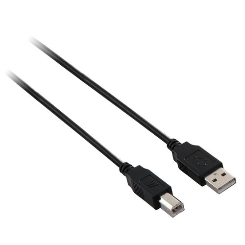 Câble V7 USB 2.0 mâle A vers USB 2.0 mâle B, noir, 3 mètres / 10 pieds