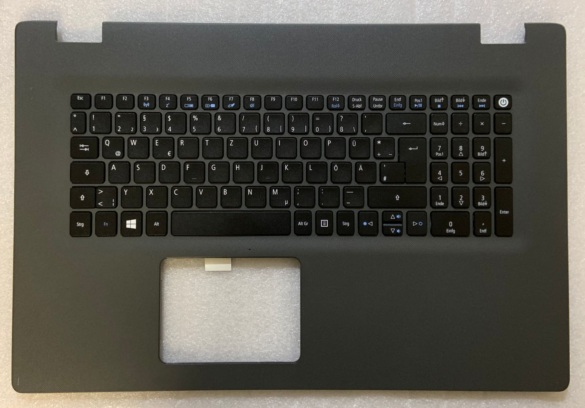 Acer Aspire E5 Keyboard - German QWERTY, Gray