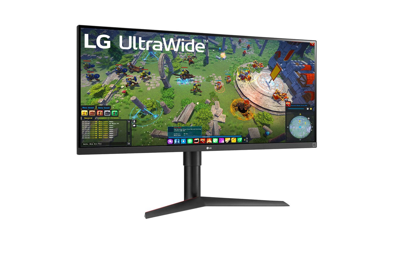 LG 34WP65G-B - 34" LED Monitor - UHD 2560 x 1080 @ 75Hz - IPS - 400 nits - 1000:1 Contrast Ratio - DisplayHDR 400 - 1ms Response Time - HDMI, DisplayPort, USB-C