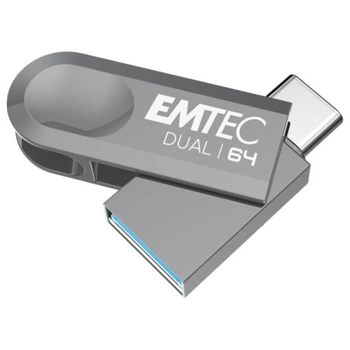 Pen USB Dexxon EMTEC Dual D280 - 64 GB - USB 3.2 Gen 1/USB-C