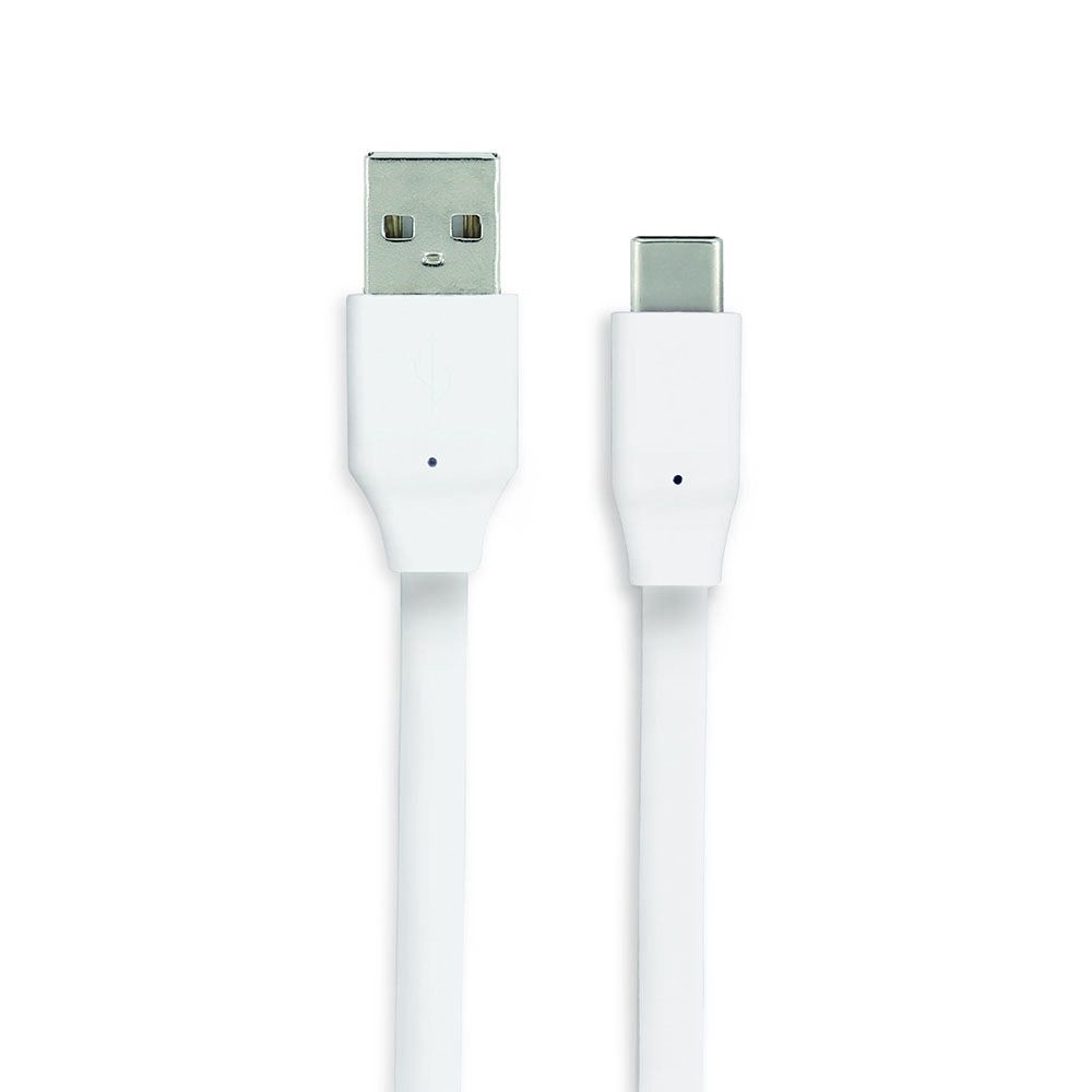 Mooov Flat USB-C to USB-A Cable 3m - White