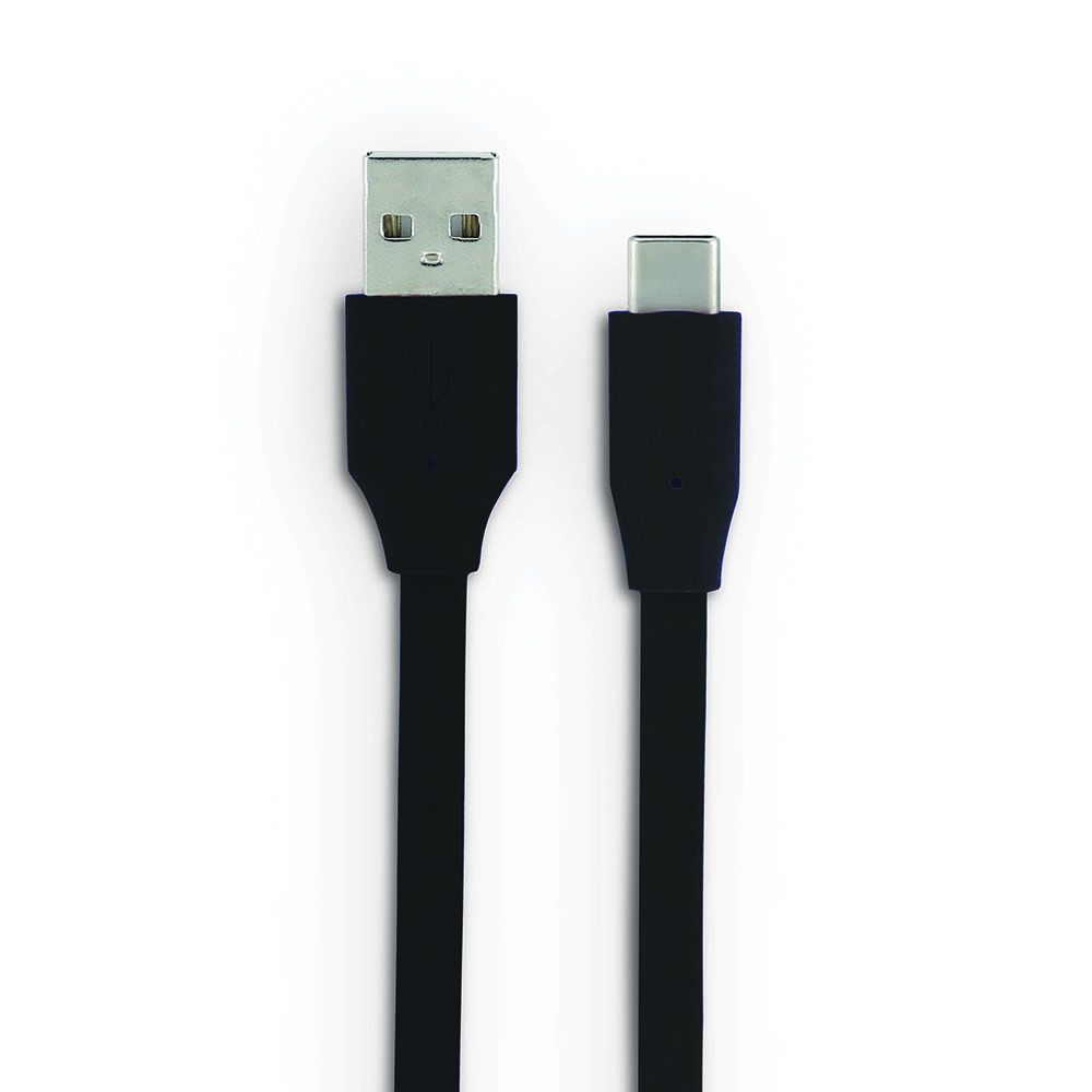Mooov USB-C to USB-A Flat Cable, 3m - Black