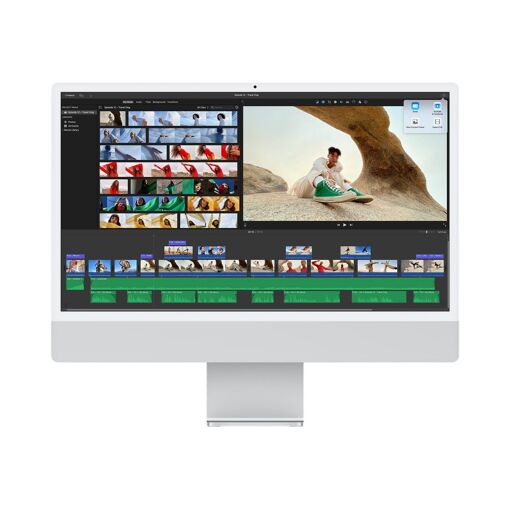 Apple iMac 4.5K Retina Display, 2021 - 24-inch M1, 8GB RAM, 512GB Apple M1, 8-core - Silver AZERTY