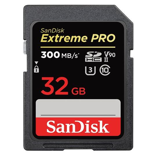 SanDisk Extreme PRO Flash Memory Card - 32GB - UHS-II U3 / Class10 - 1733x/2000x - SDHC UHS-II