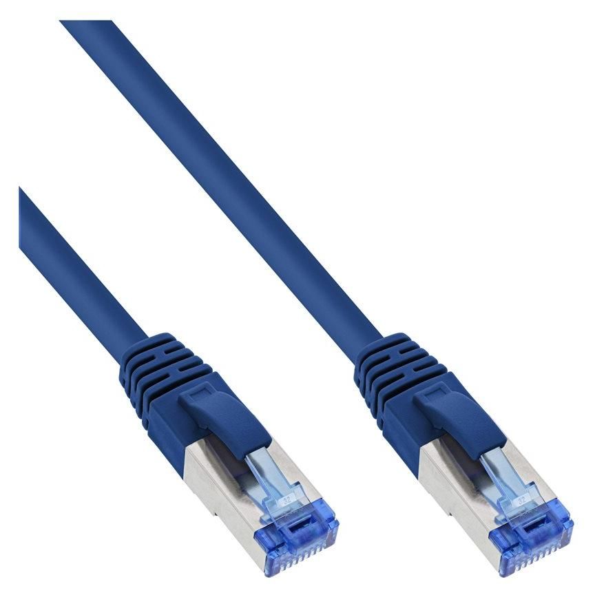 INTOS ELECTRONIC Cat 6a SSTP Cable, 7.5m, Blue