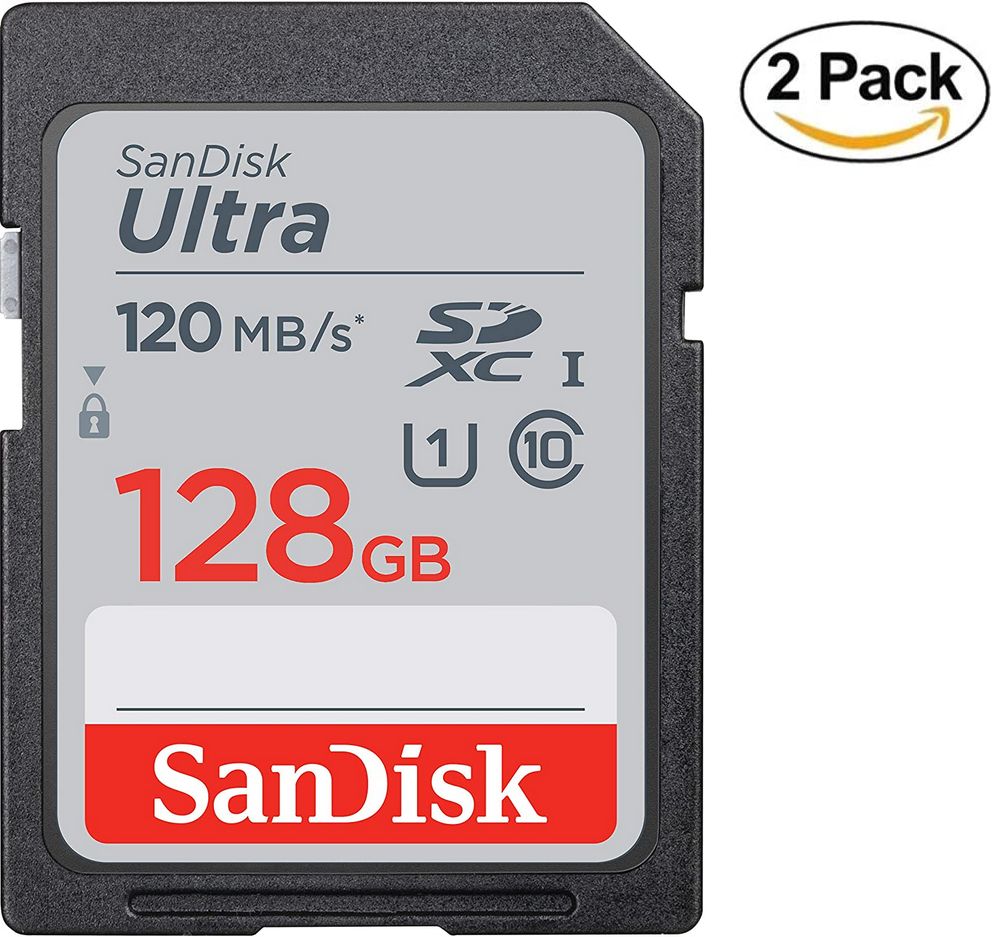 Sandisk Ultra SDXC Memory Card 128GB (Class 10 UHS-I, up to 120MB/s)