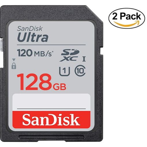 Sandisk Ultra SDXC Memory Card 128GB (Class 10 UHS-I, up to 120MB/s)