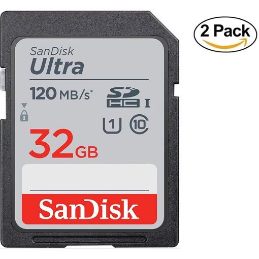 SanDisk Ultra 32GB SDHC Memory Card (Class 10, UHS-I, up to 120MB/s)