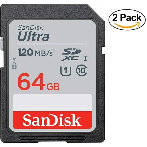 SanDisk Ultra 64GB microSDXC Card (Class 10, UHS-I, up to 120MB/s)
