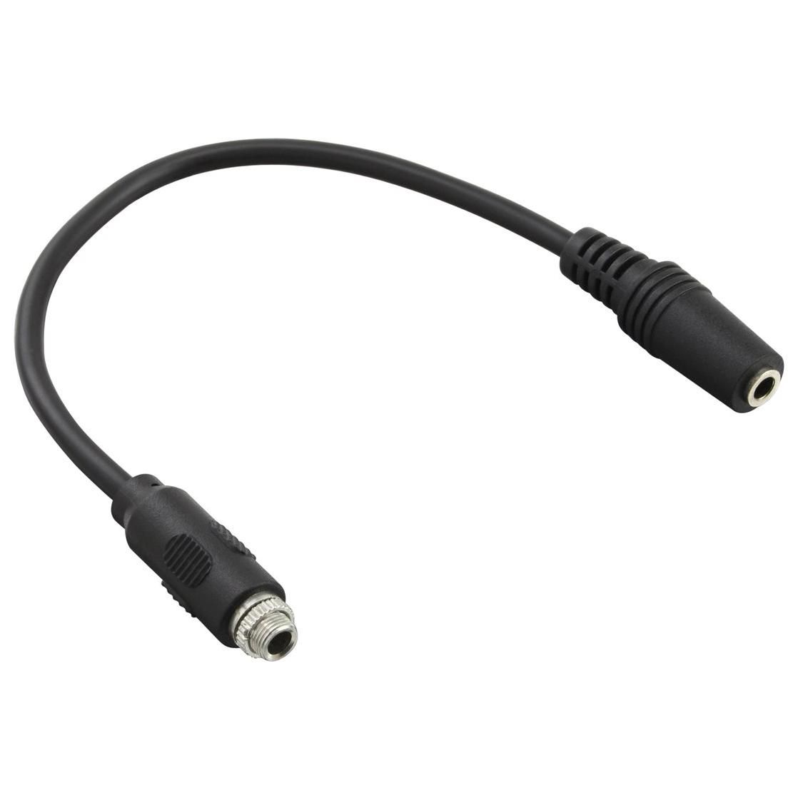 INTOS ELECTRONIC Audio Adapter - 3.5mm Stereo Mini Jack Female to Female - 8 Inches - Black
