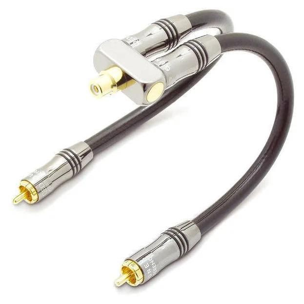 Armour Home Electronics Y-SW Audio Splitter - RCA Female to 2 RCA Male - Twin Shielded Twisted Pair