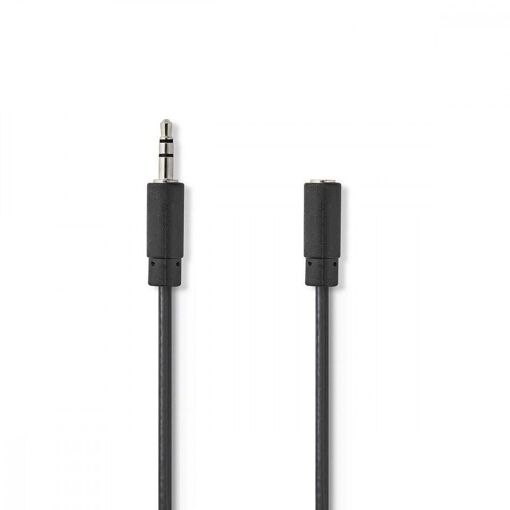 Prolongateur de câble audio Nedis - 3,5 mm stéréo masculin vers féminin - 5 m - Noir