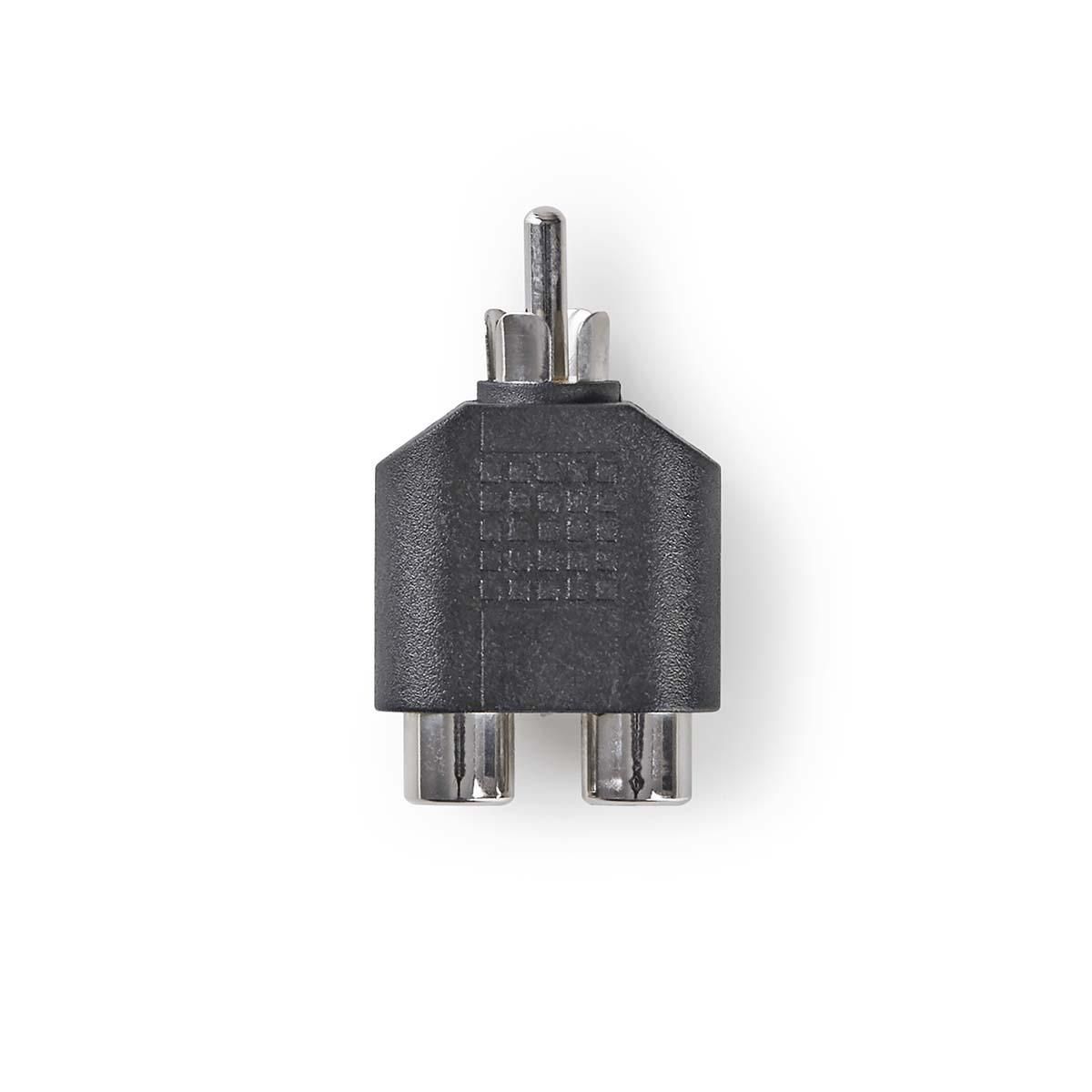 Splitter de audio Nedis - 2 RCA hembras a macho RCA - Negro