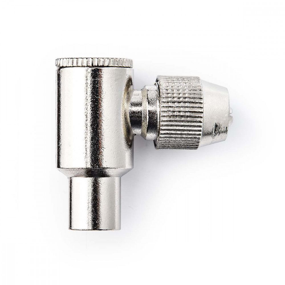 Nedis Connector - Inclined IEC Male Coaxial Antenna Connector - Silver (Pack of 2)