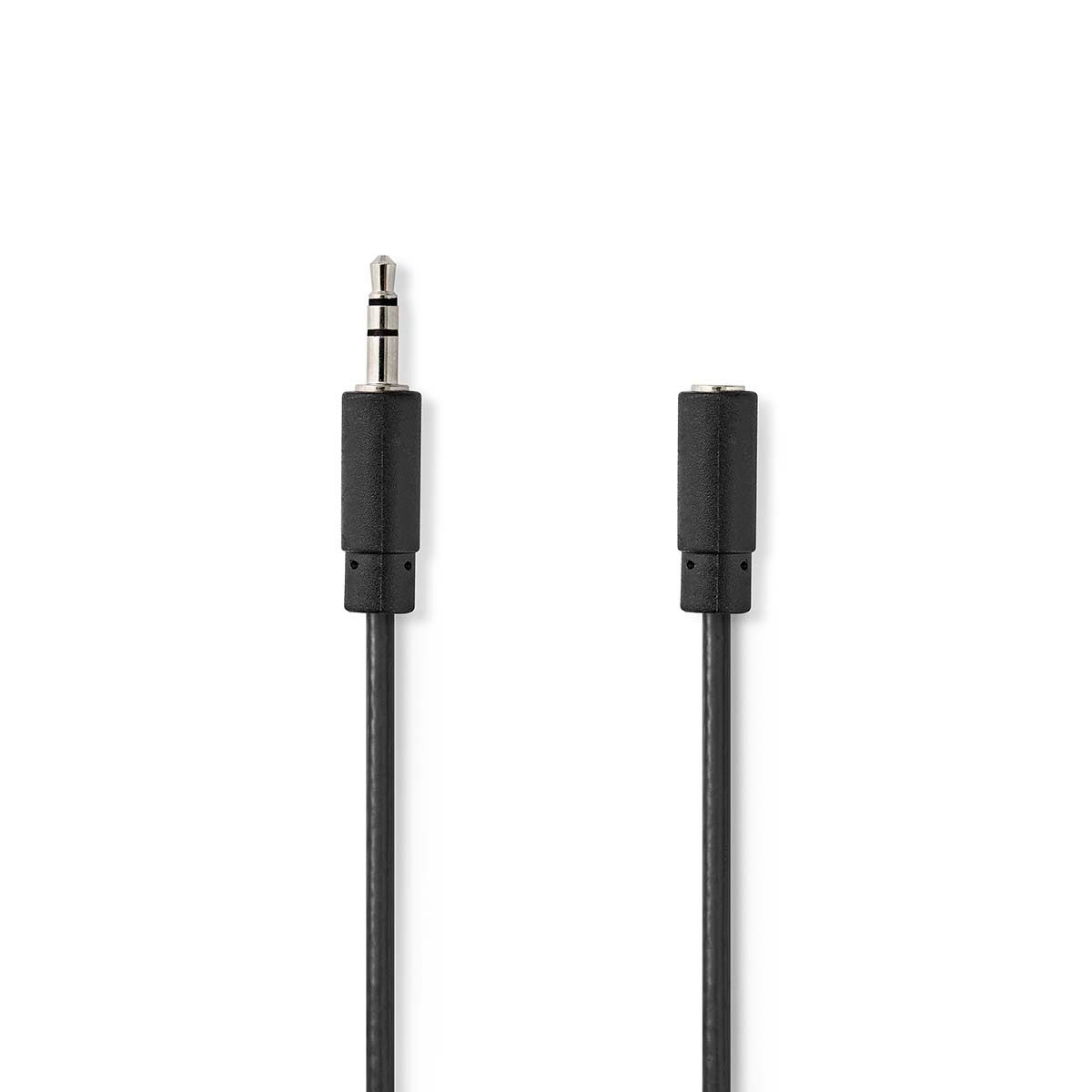 Nedis Audio Cable Extension - 3.5mm Stereo Male to Female - Black Round - 10m