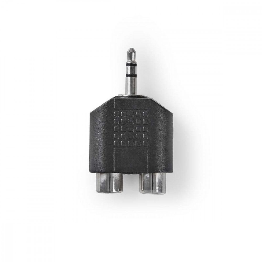 Adaptador de audio Nedis - Conector mini telefónico estéreo de 3,5 mm macho a RCA hembra - Negro