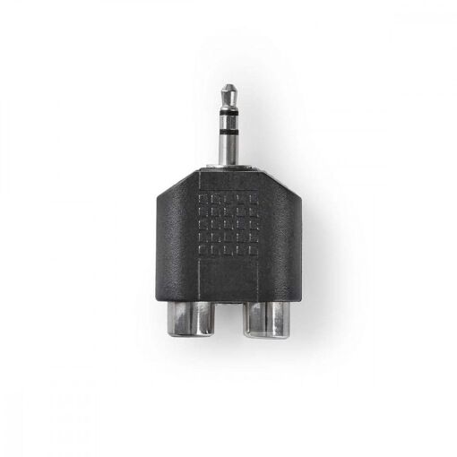 Adaptateur audio Nedis - Mini-jack stéréo 3,5 mm mâle vers RCA femelle - Noir