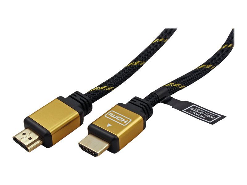 Secomp Roline Gold HDMI High Speed Cable with Ethernet - 3m, Double Shielding