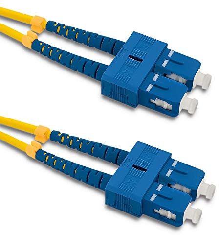 Qoltec SC/UPC (M) to SC/UPC (M) Fiber Optic Cable, 3m, Duplex, 9/125 μm, G.652D, Halogen-Free, Yellow