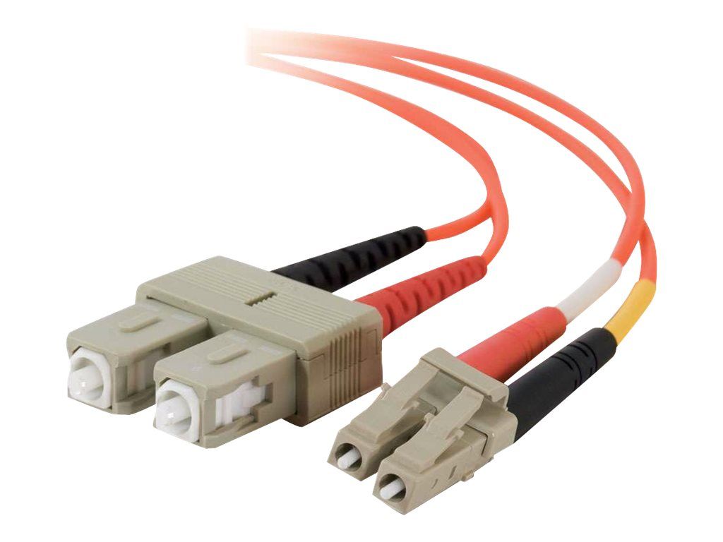 C2G Zero-Halogen Low-Smoke Cable - LC to SC Multi-Mode (M) - 3m - 62.5/125 Micron - Orange