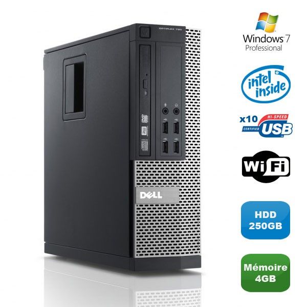 Dell Optiplex 790 SFF PC - Pentium G840, 2.8GHz, 4GB DDR3, 250GB, WiFi, Win 7 Pro