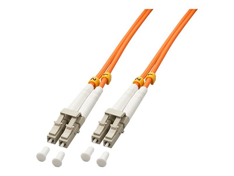 Lindy Multi-Mode LC Cord, 2m, Duplex, OM2, 50/125 Micron, Halogen-Free