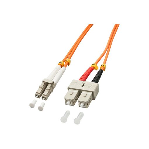 Câble de fibre optique Lindy duplex mode multimode SC à LC, 2 m