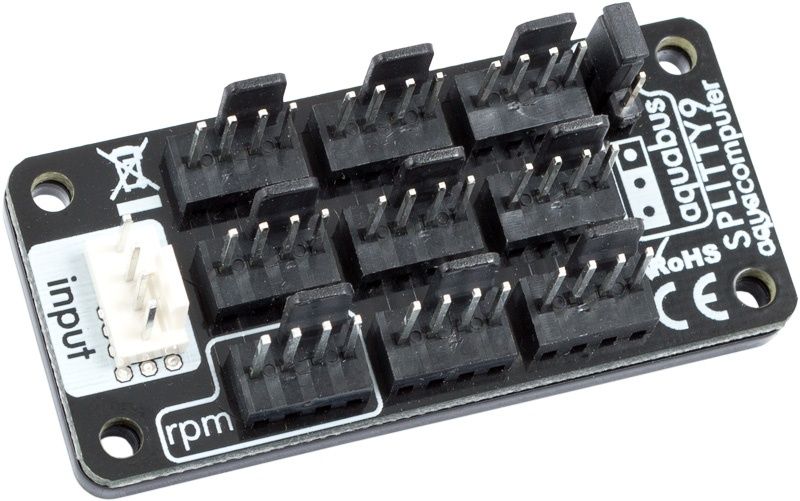 Aqua Computer Splitty9 Cable Splitter, Black
