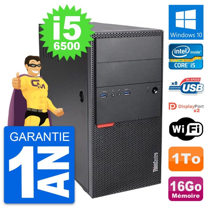 Lenovo ThinkCentre M900 Core i5-6500 16GB RAM 1TB HDD Windows 10 WiFi Desktop Computer