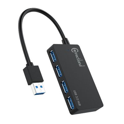 Connectland USBv3 4-Port Hub - Black
