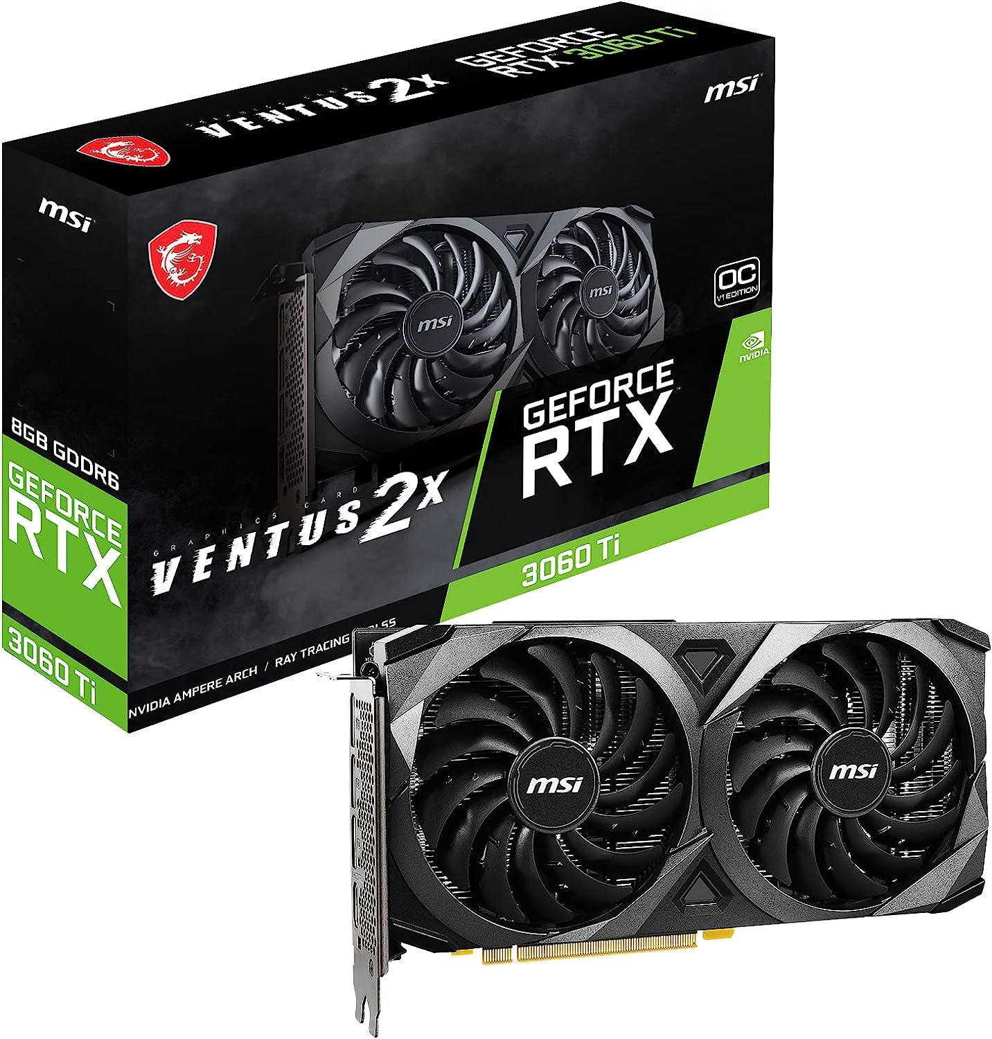 MSI GeForce RTX 3060 Ti VENTUS 2X 8G OCV1 LHR Graphics Card