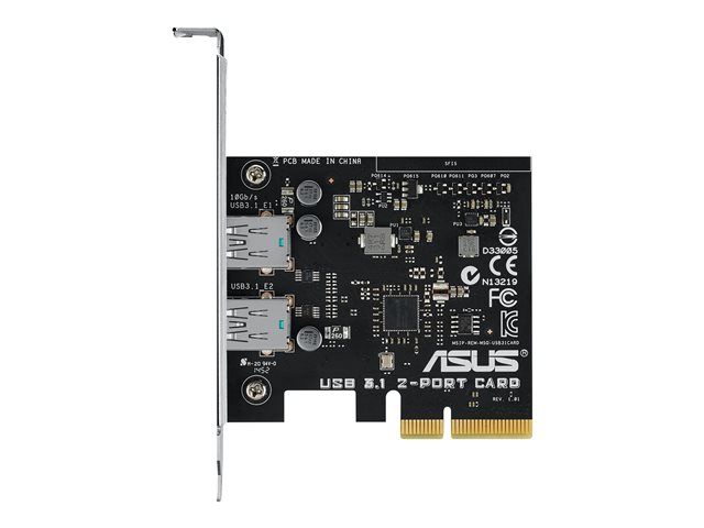 Asus USB 3.1 Type-A Card - USB Adapter - PCIe x4 - USB 3.1 x 2