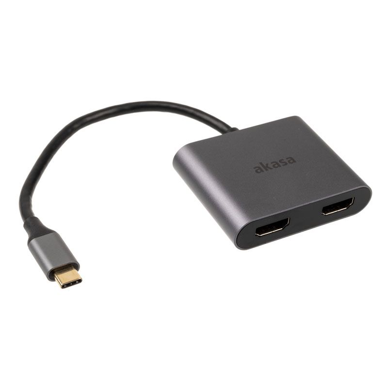 Adaptador Akasa USB-C a Dual HDMI - 4K@60Hz, 4K@30Hz