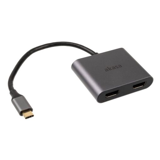 Akasa USB-C to Dual HDMI Adapter - 4K@60Hz, 4K@30Hz