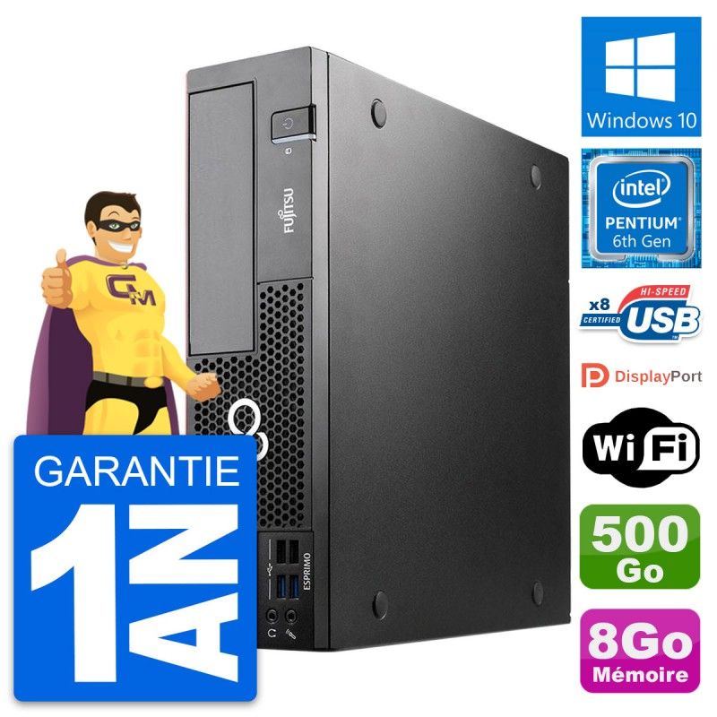 Fujitsu Esprimo D556 DT Desktop PC - Intel G4400, 8GB RAM, 500GB HDD, Windows 10, WiFi