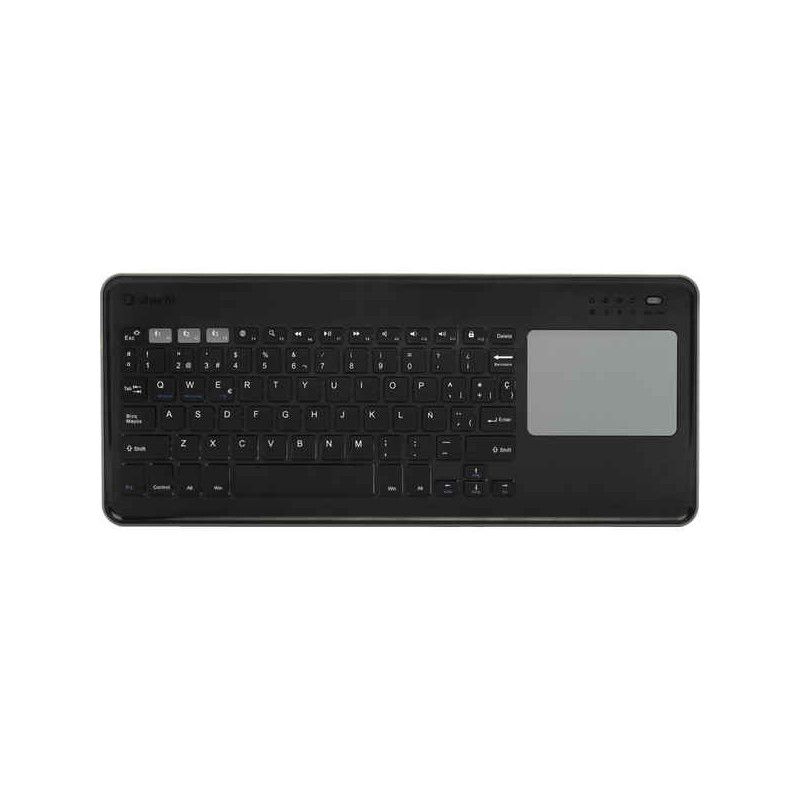 Silver Sanz Wireless Keyboard with Touchpad - Bluetooth 3.0 - Black