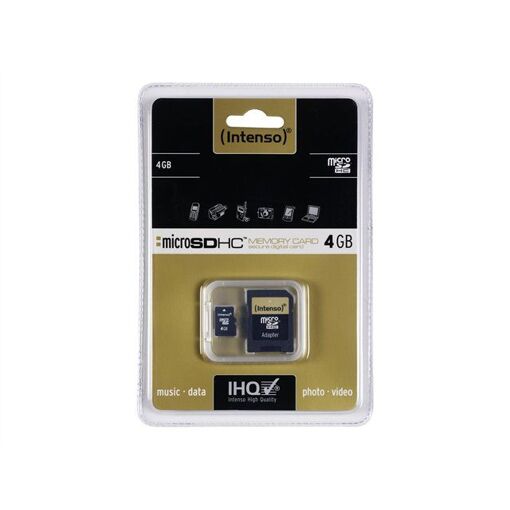 Intenso 4GB MicroSDHC Memory Card with Adapter