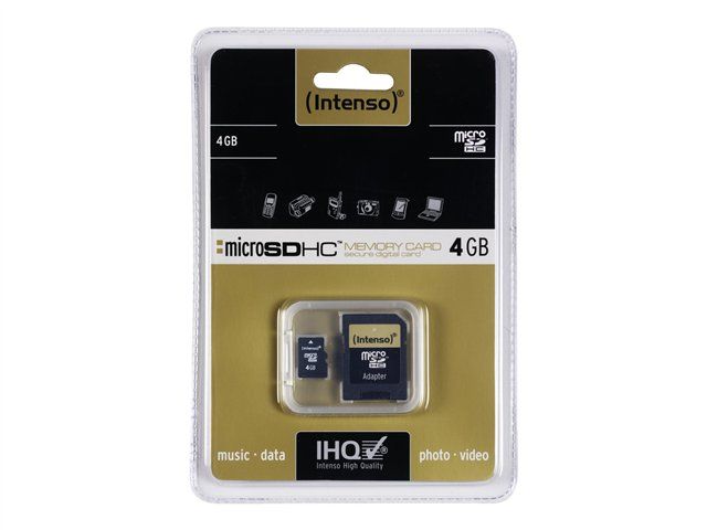 Tarjeta de memoria Intenso 4 GB microSDHC con adaptador