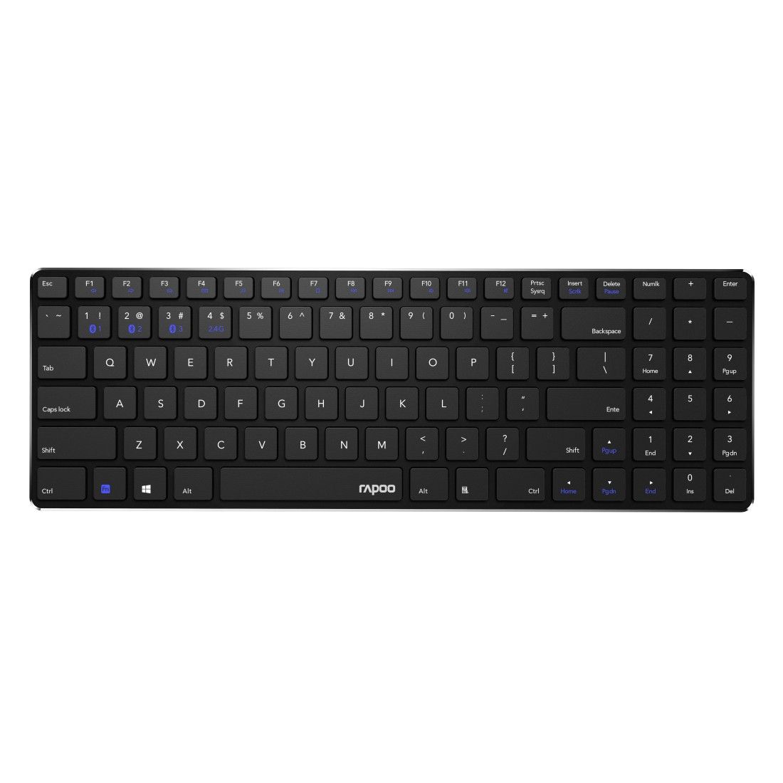 Rapoo E-9100M Wireless Multi-Mode Keyboard (AZERTY, Black)