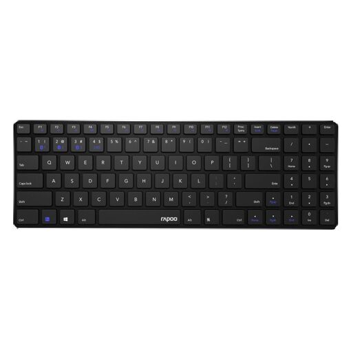 Teclado inalámbrico Rapo E-9100M Multimodo (AZERTY, Negro)