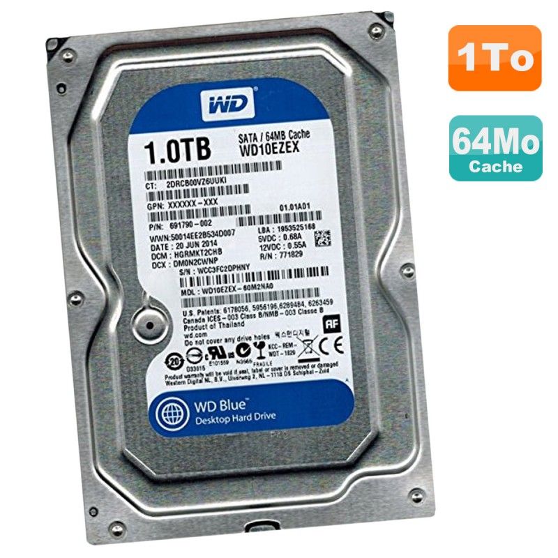 Disco duro interno WD Blue 1 TB SATA III de 3,5