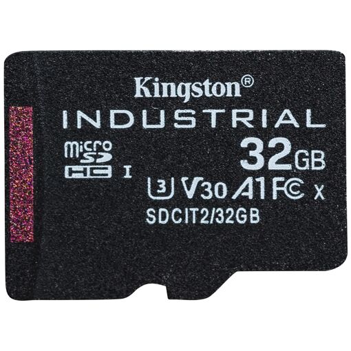 Kingston Industrial Flash Memory Card - 32GB - A1 / Video Class V30 / UHS-I U3 / Class10 - microSDHC UHS-I