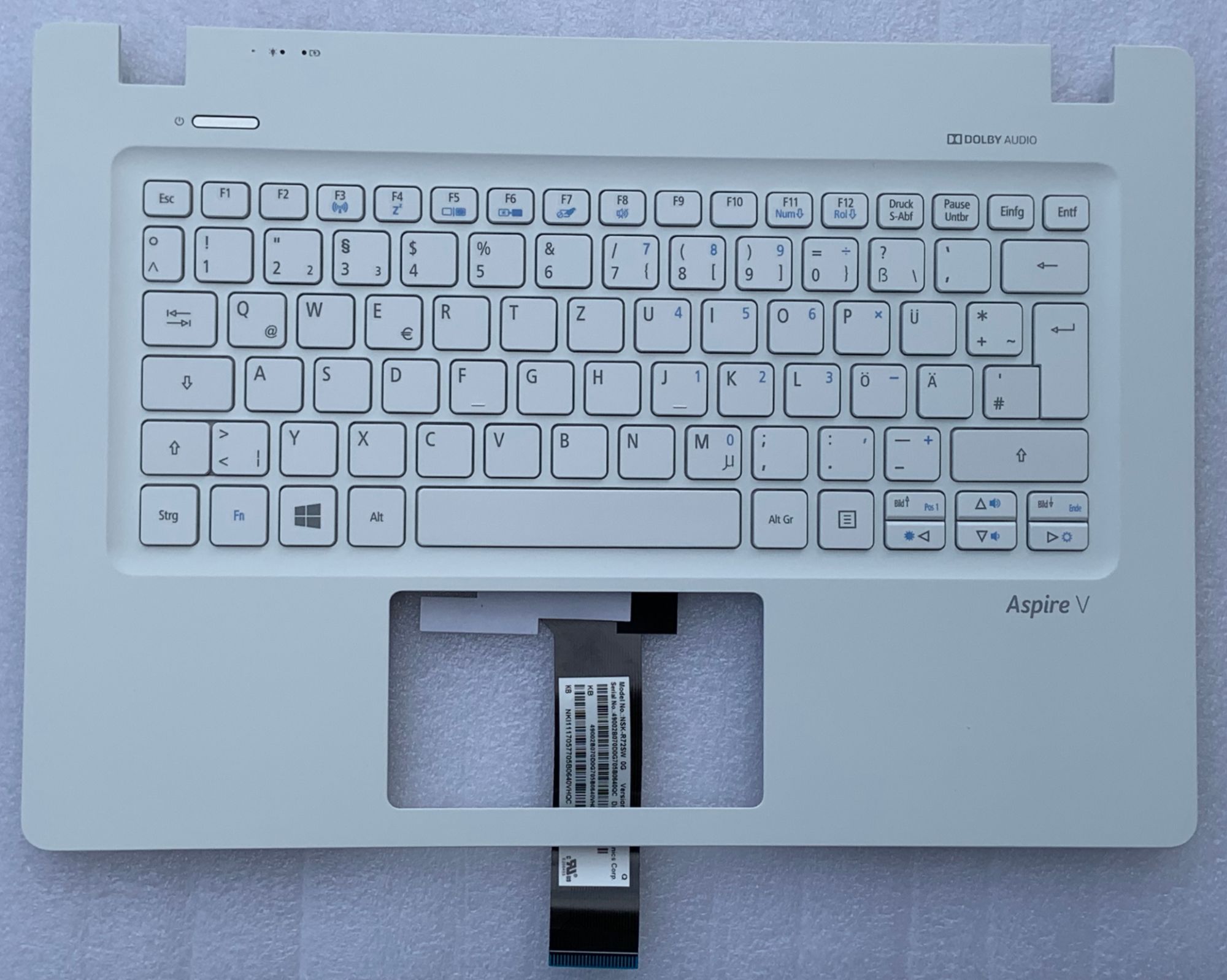 Acer Aspire V3-372 German Qwerty Keyboard (6B.G7AN1.008)